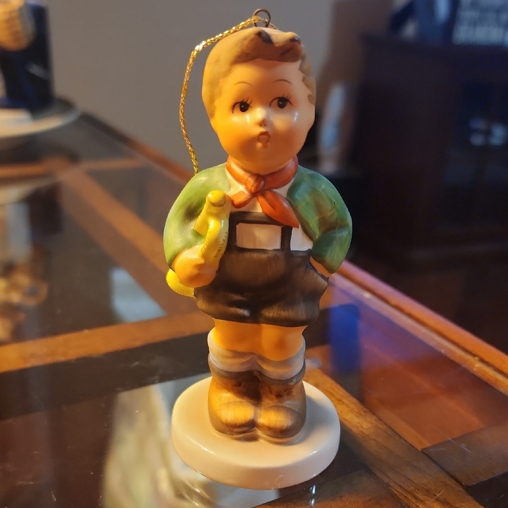 Hummel Boy Figurine with Green and Brown Outfit